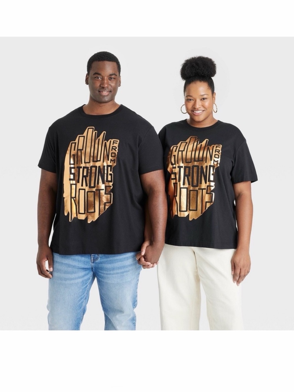 NWT🏷️Target Black History Month Black "Strong Roots" Graphic Tee👕Sz 2X